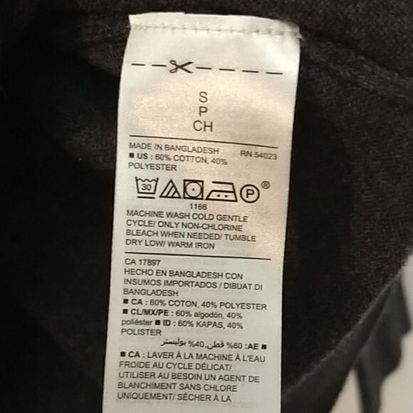 Old Navy charcoal gray v neck sweater Small - Picture 4 of 4